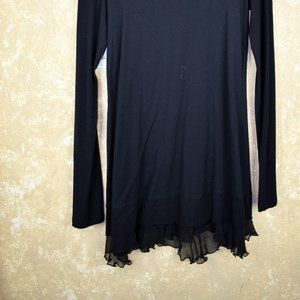 So Low Tunic Dress Ruffle Trim Hem XS